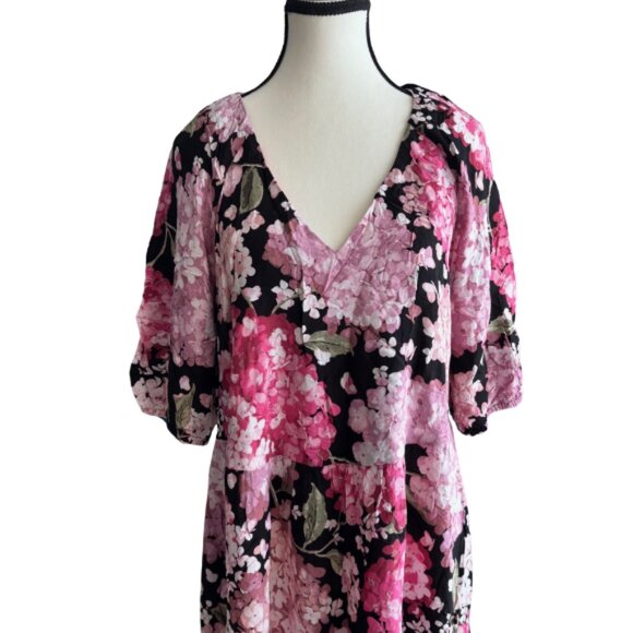 H&M Floral Pink and Black Maxi Dress - Picture 2 of 6